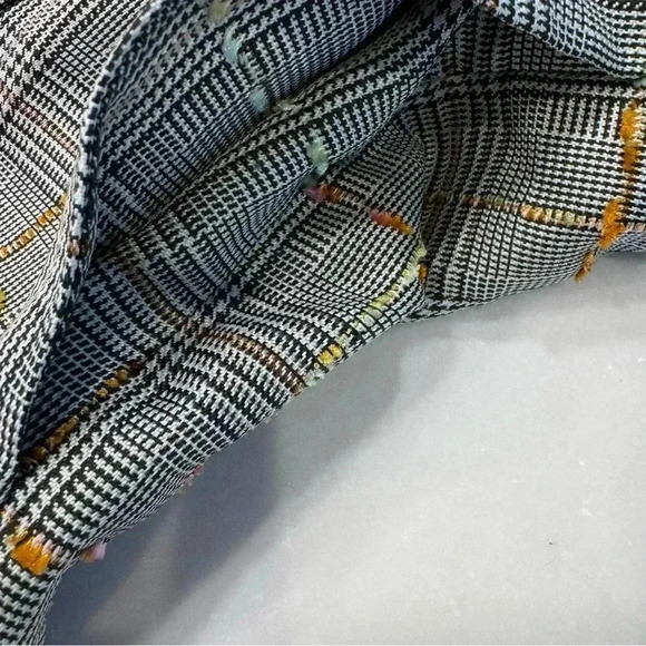 Amanda Uprichard Tessi Pants Brown Multi Plaid Tweed Paper Bag Tie Belt Waist XS - Picture 8 of 10